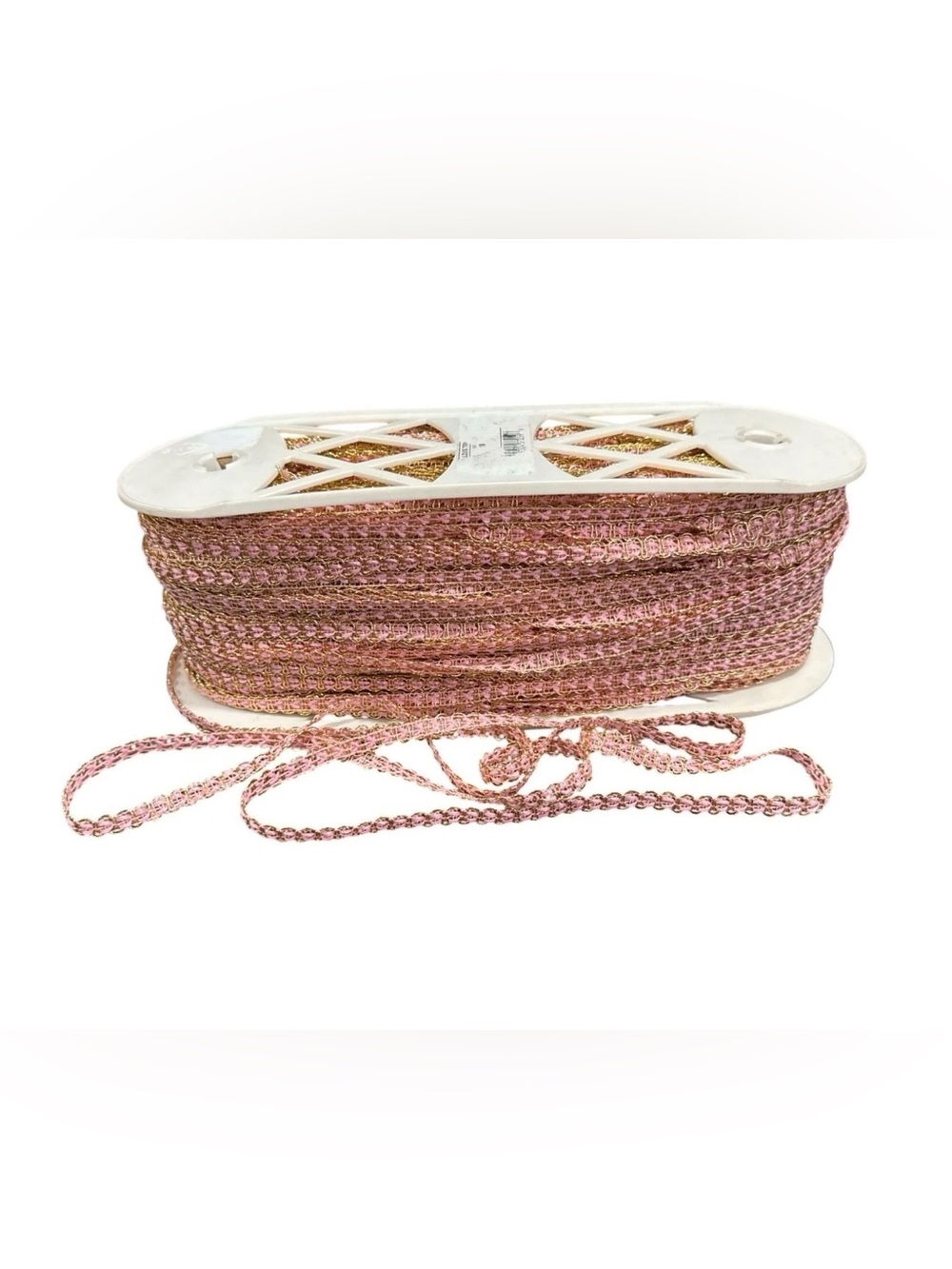 Pink Metallic Braided Trim Spool
